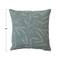Hello Honey® Mint & White Square Cotton Slub Pillow with Floral Embroidery